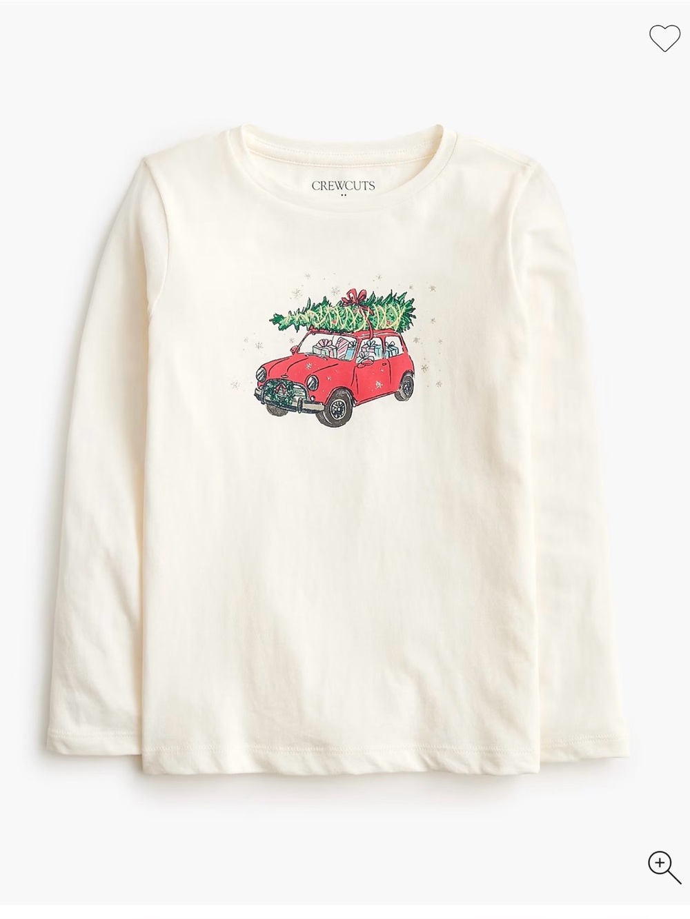 J. Crew Girls' glitter gifts car long-sleeve graphic tee